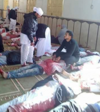 اكثر من 155 قتيل و120 جريح في أنفجار مسجد سيناء